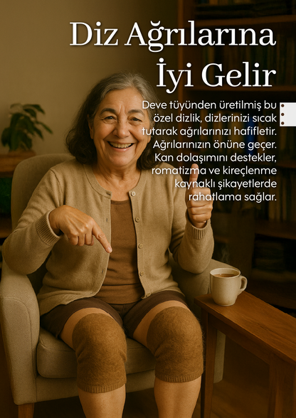 MEDIVIO Deve Tüyü Yün Dizlik