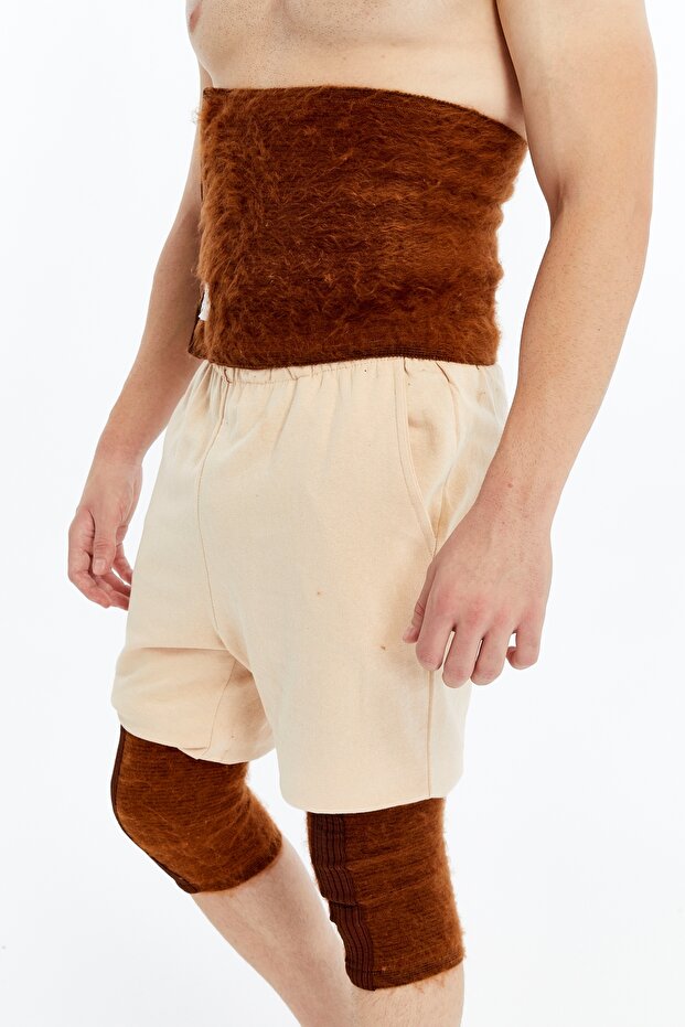 MEDIVIO Deve Tüyü Bel Korse ve Yün Dizlik Seti